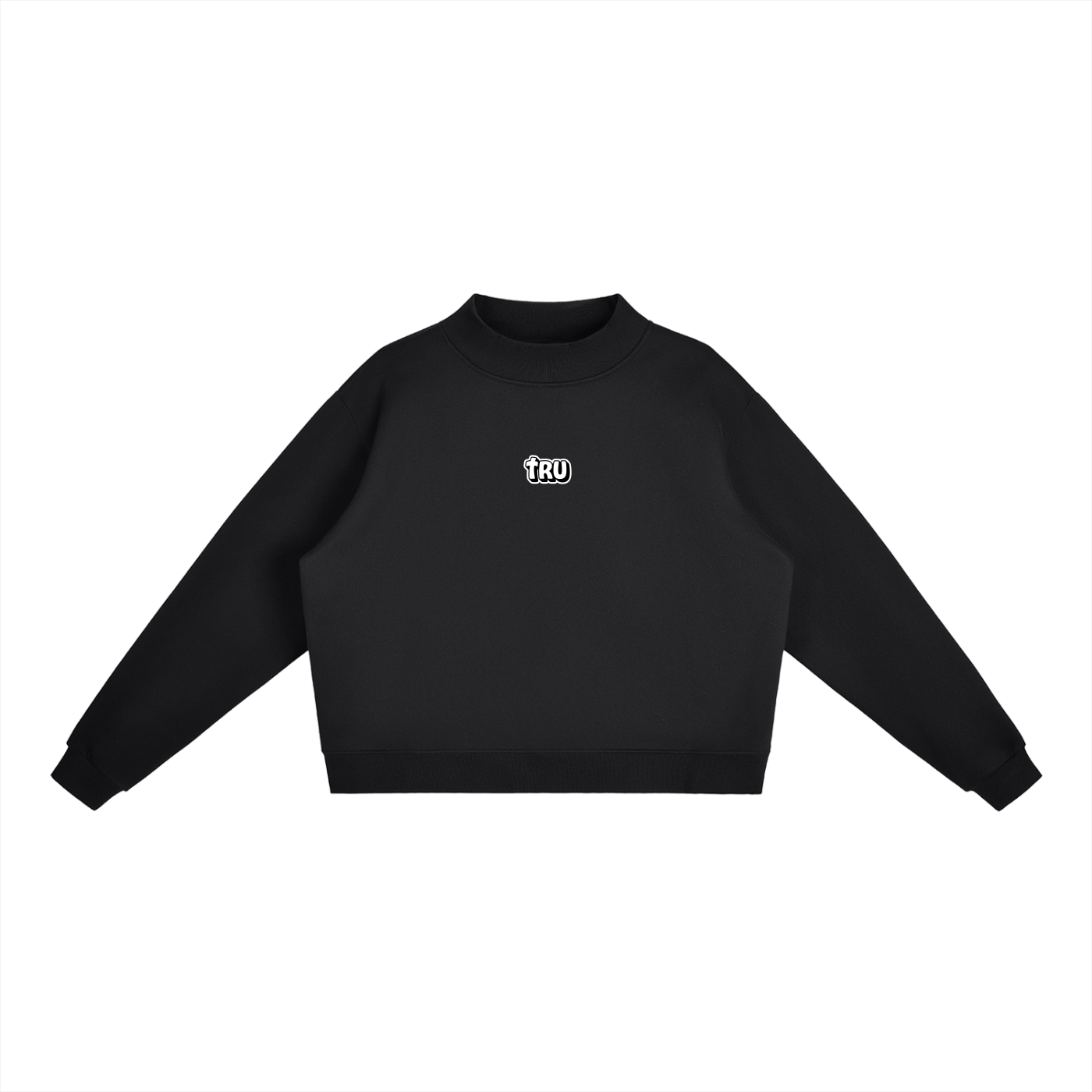 TRU Classic Mock-Neck Crew Fleece Sweatshirt