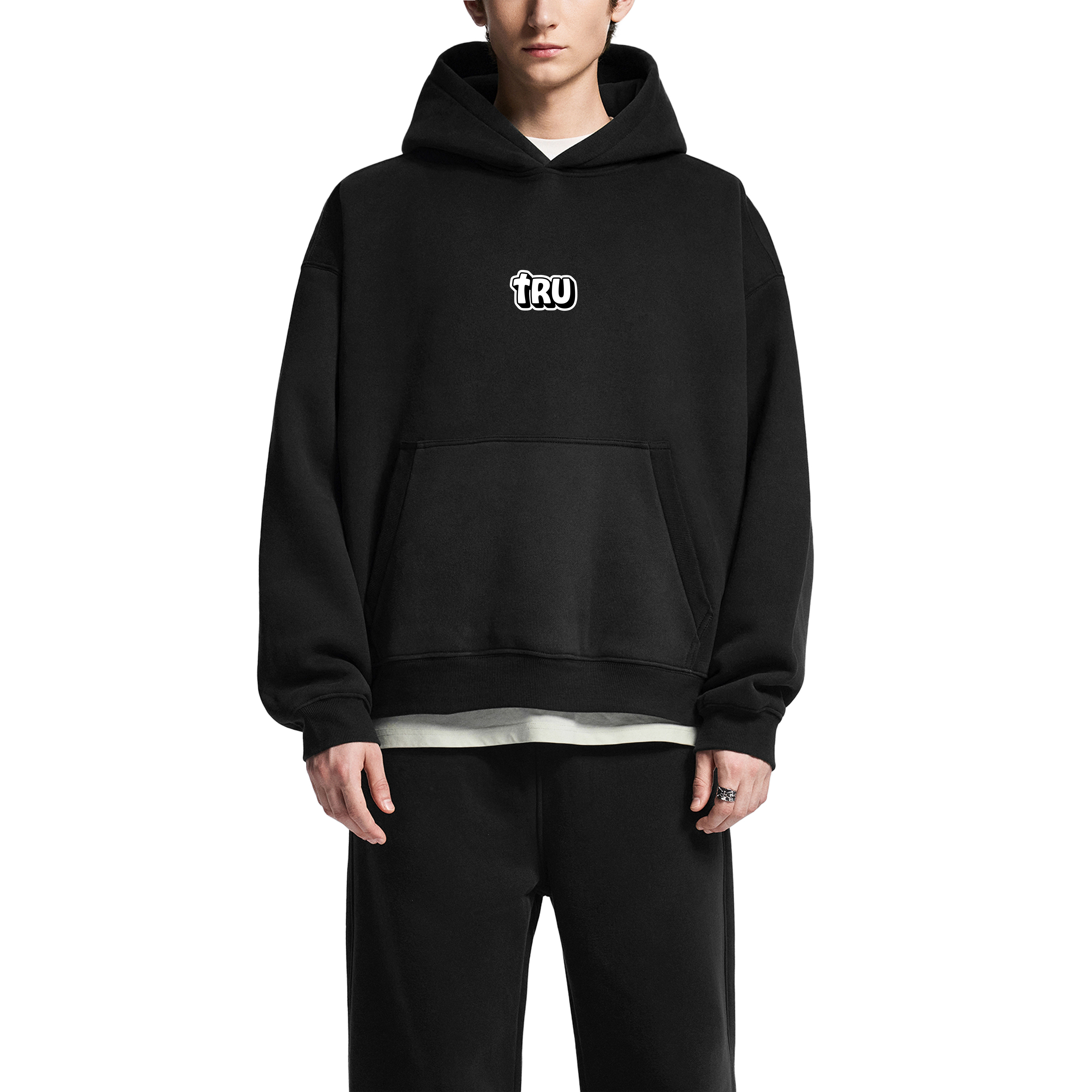 TRU Classic Oversized Boxy Fit Fleece Hoodie