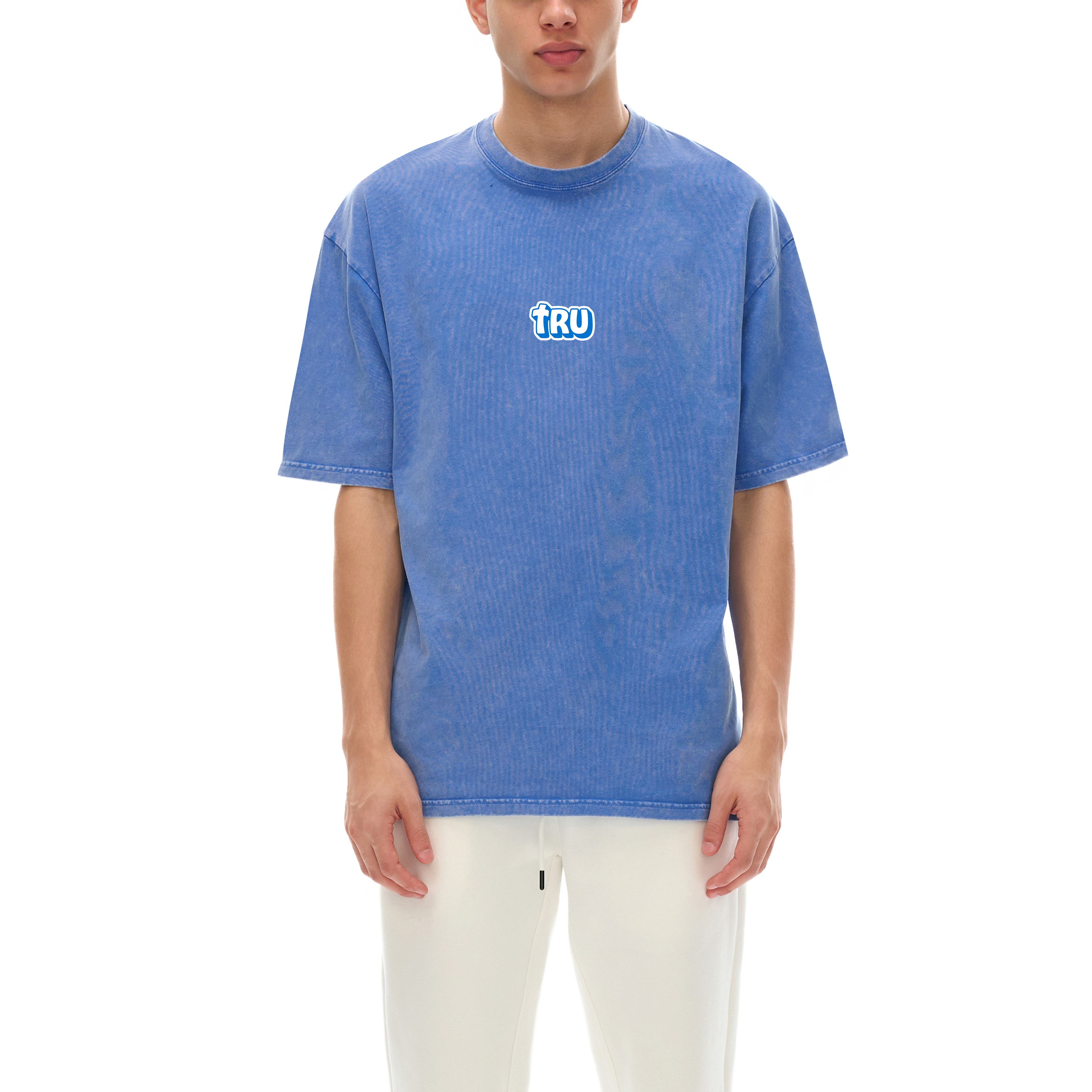 TRU BLU Snow Washed Oversized Cotton T-Shirt